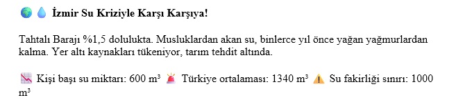 İZMİR’DE HAYAT BİTEBİLİR!